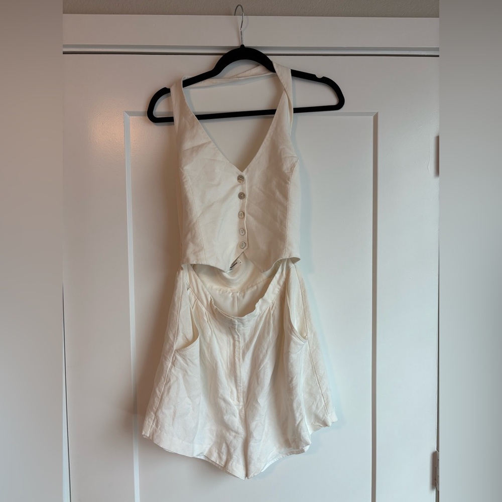 Amanda Uprichard Isadore Romper in White